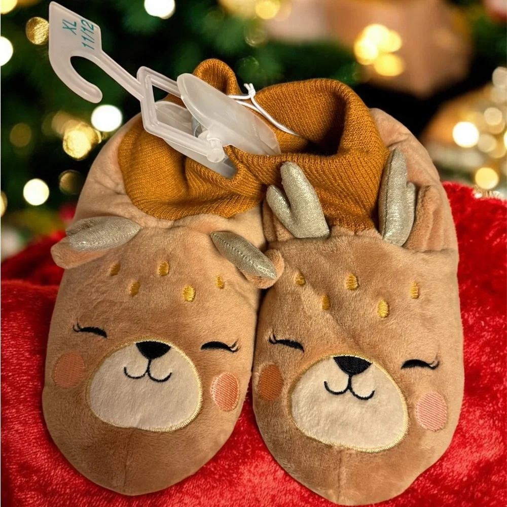 🔥2/$24 or 3/$30🔥Kids Adorable Deer Slippers